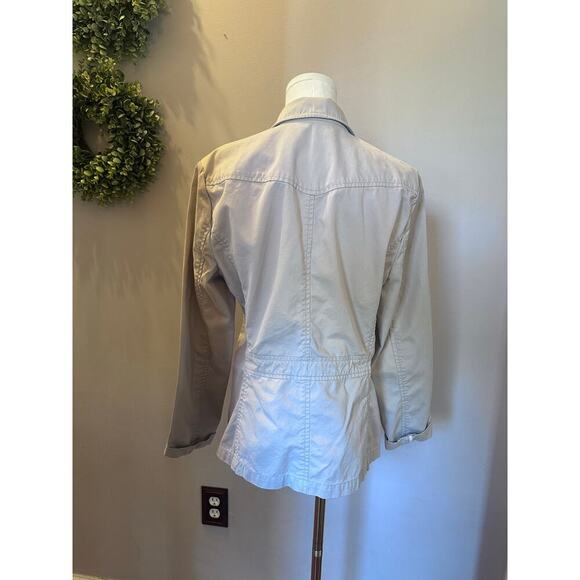 Eddie Bauer Womens Jacket Tan size 10 Button Down 100% Cotton - Picture 5 of 10